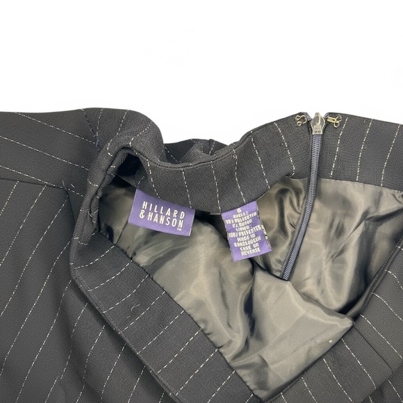 Hillard & Hanson Navy Pinstripe Pencil Skirt Women’s Size 6 Career Office - Picture 3 of 3